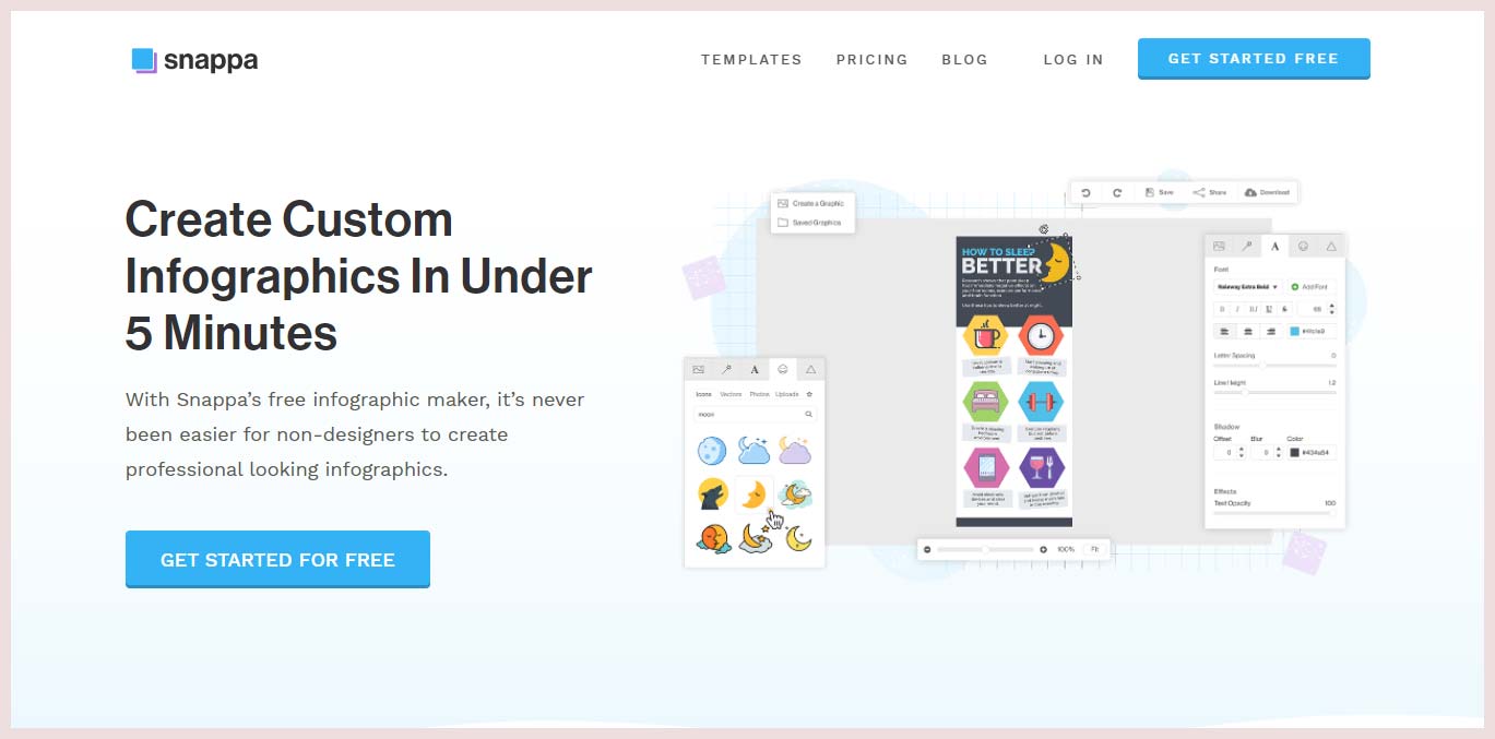 Snappa free infographic Maker