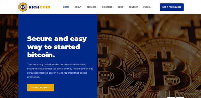 Free bitcoin mining website template