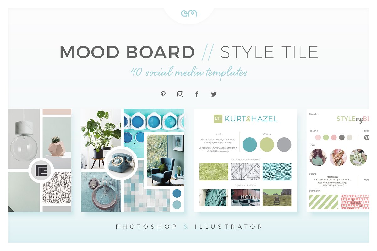 indesign mood board template