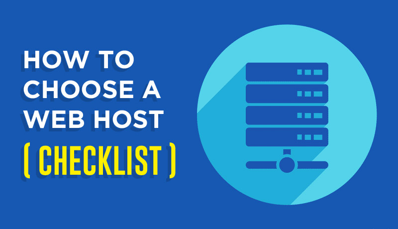 How to Choose a Web Host Checklist