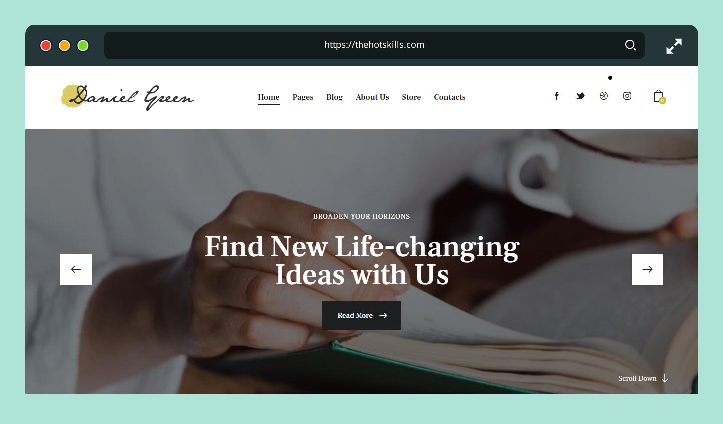 Blog for Writers and Journalists With Bookstore WordPress Theme