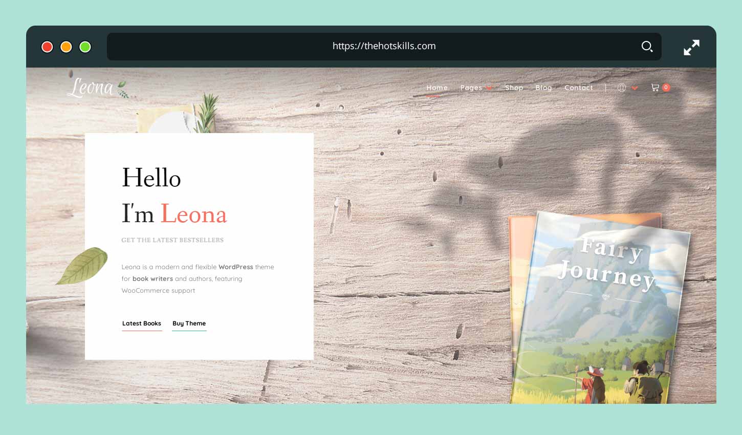 Leona - WordPress Theme for Book Writers and Authors