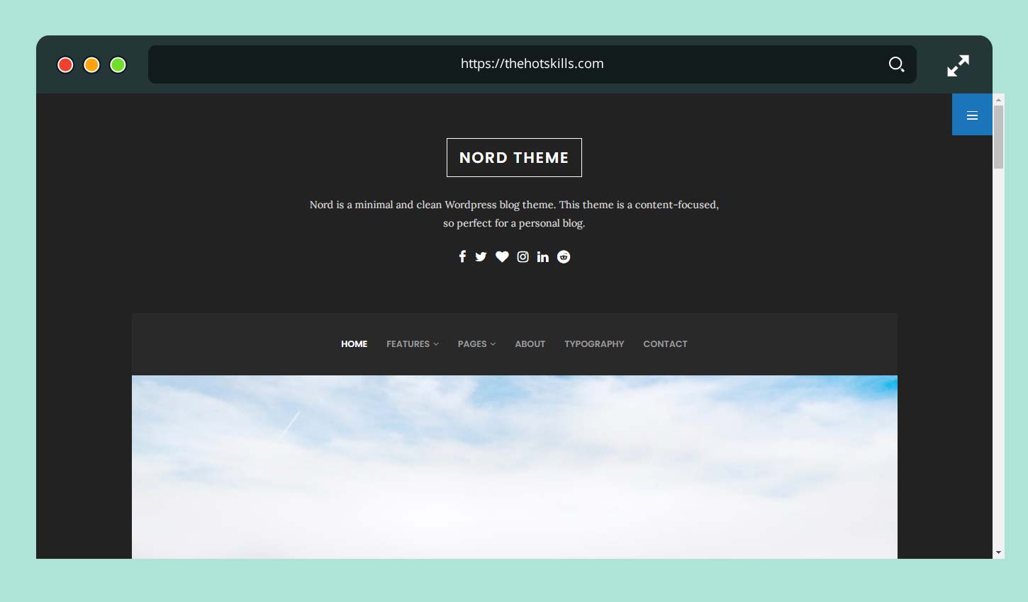 Nord - Minimal and Clean WordPress Personal Blog Theme