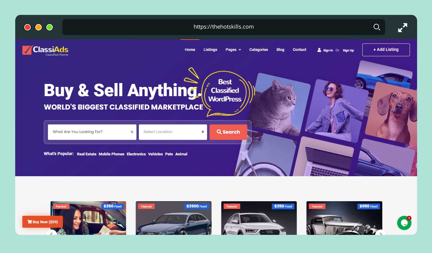 Classiads - Classified Ads WordPress Theme