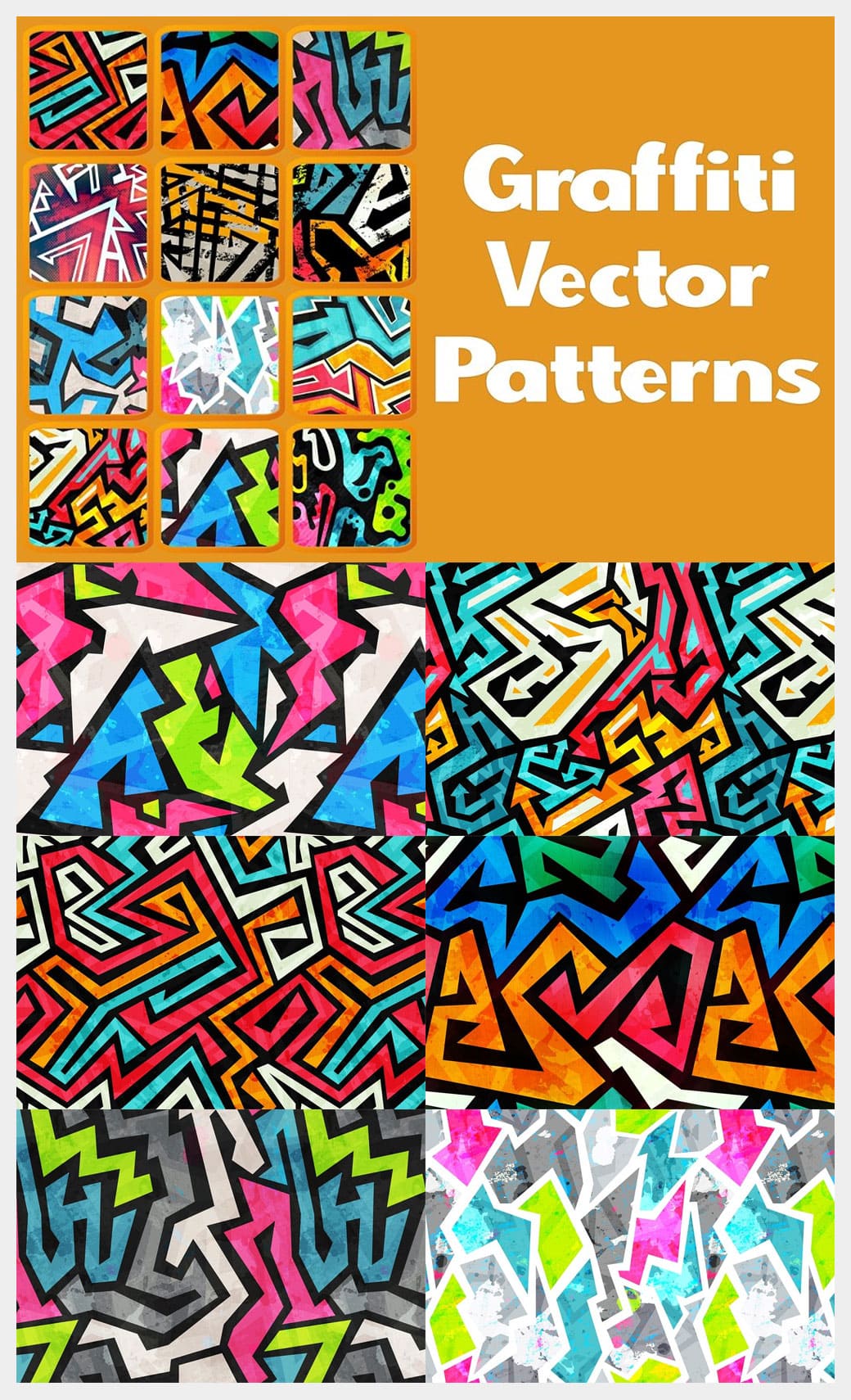 Graffiti vector patterns pack