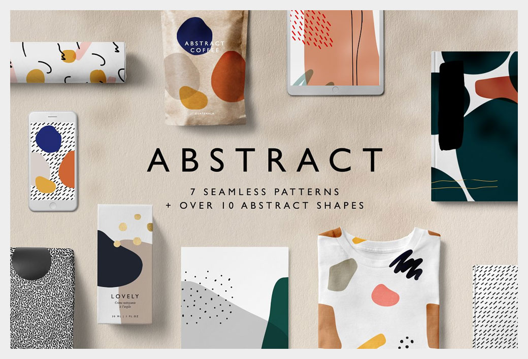 Abstract Seamless Patterns + Shapes