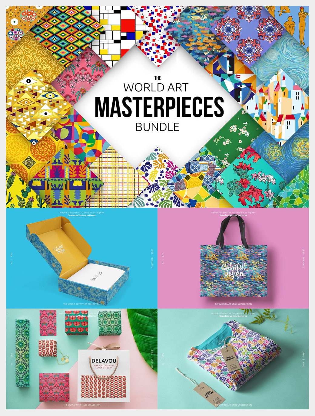 The World Art Masterpieces Patterns Bundle