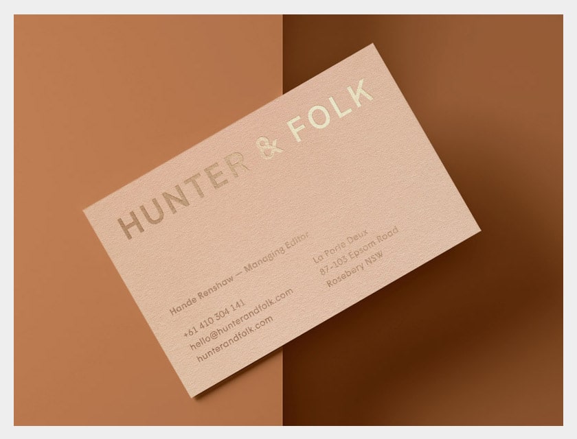 Hunter & Folk Business Cards