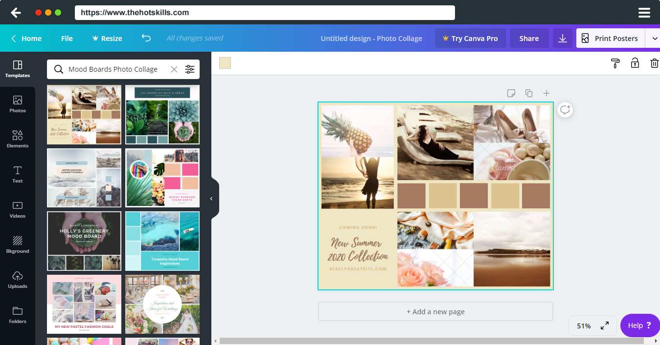 Canva Mood Board Creator