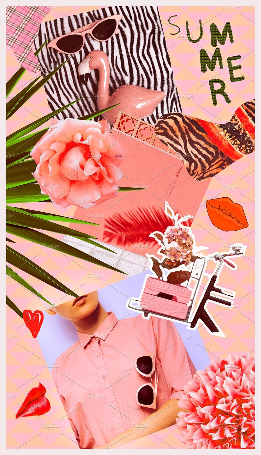 Summer aesthetic mood board