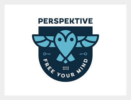 Perspektive owl logo design