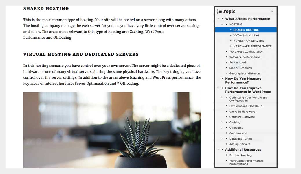 Fixed TOC - table of contents for WordPress plugin