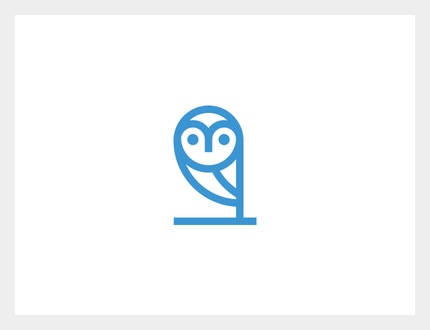 simple line owl logo design