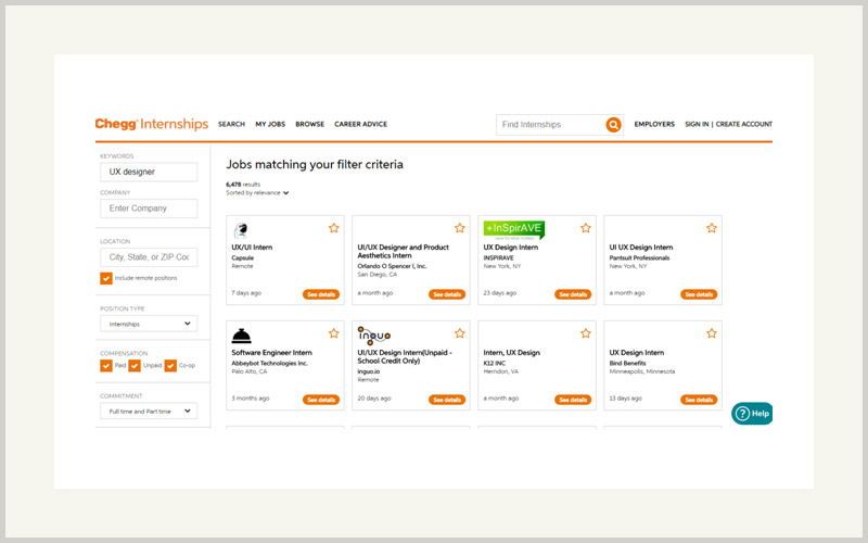 Chegg Internships