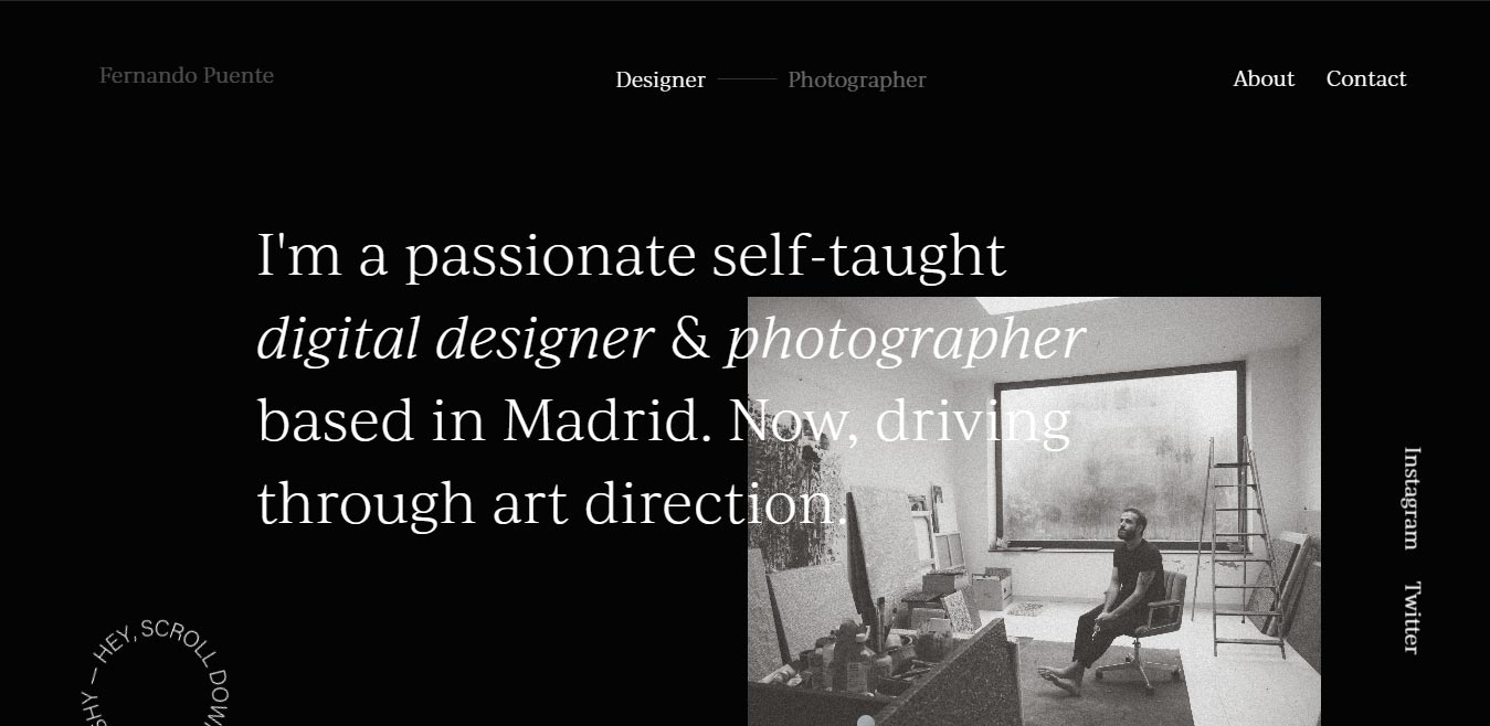 fernando puente - Black Website Design