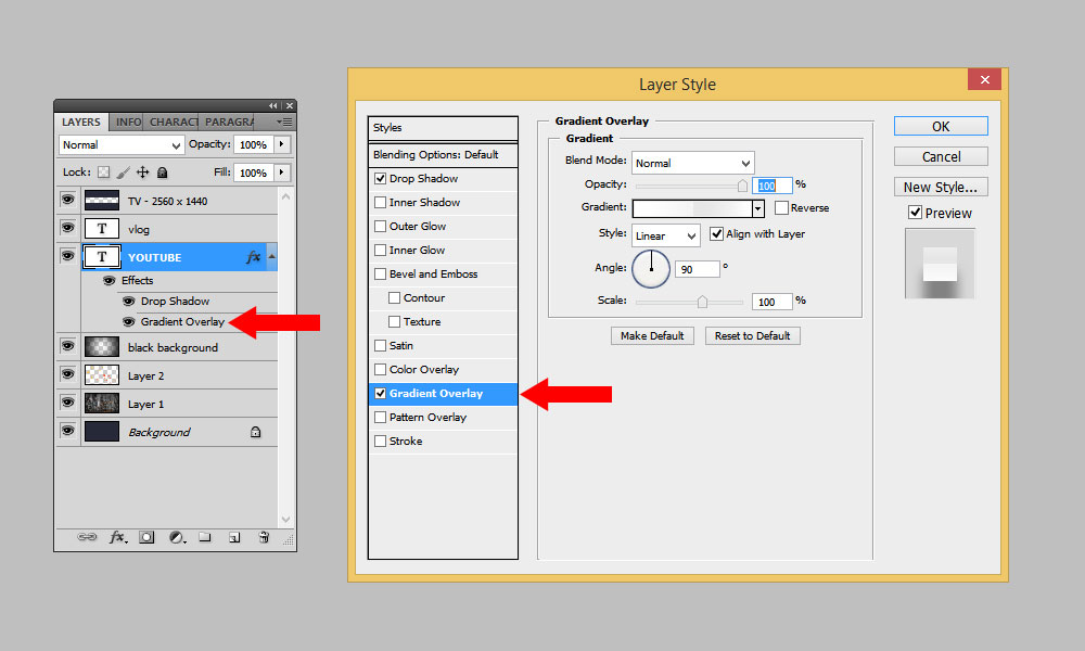 Gradient Overlay in Photoshop