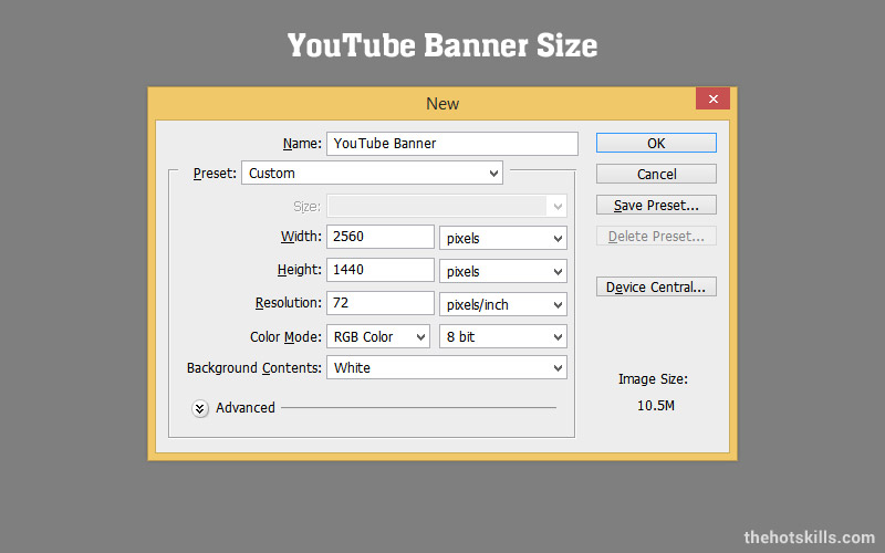 youtube banner dimensions