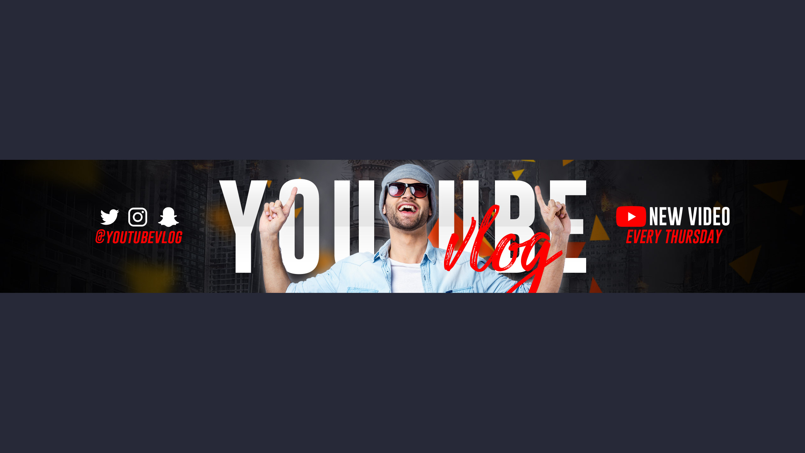 Youtube Channel Banner Template 2560X1440 Kristins Traum