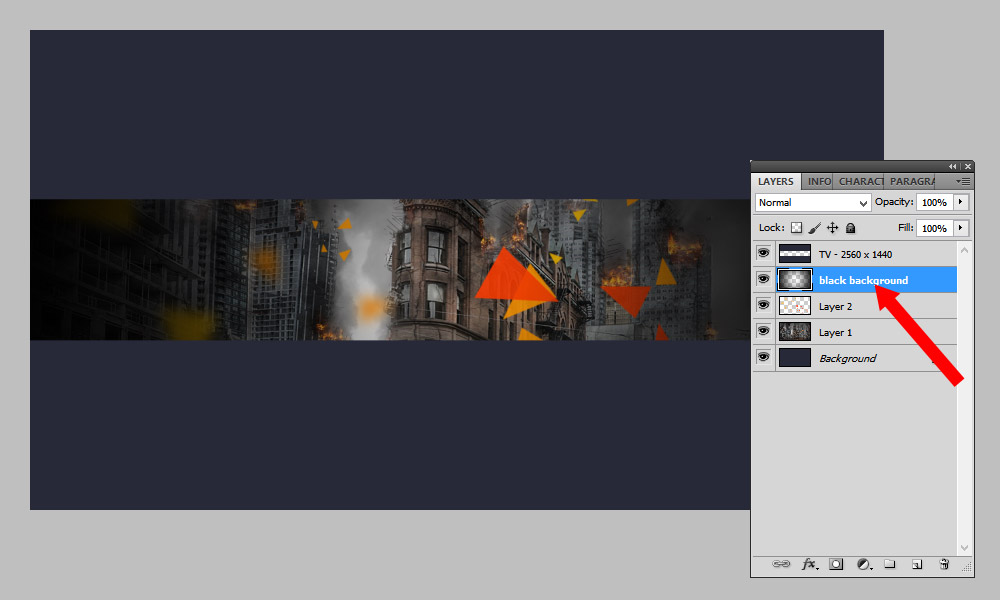 How to Make a YouTube Banner in Photoshop Step 4