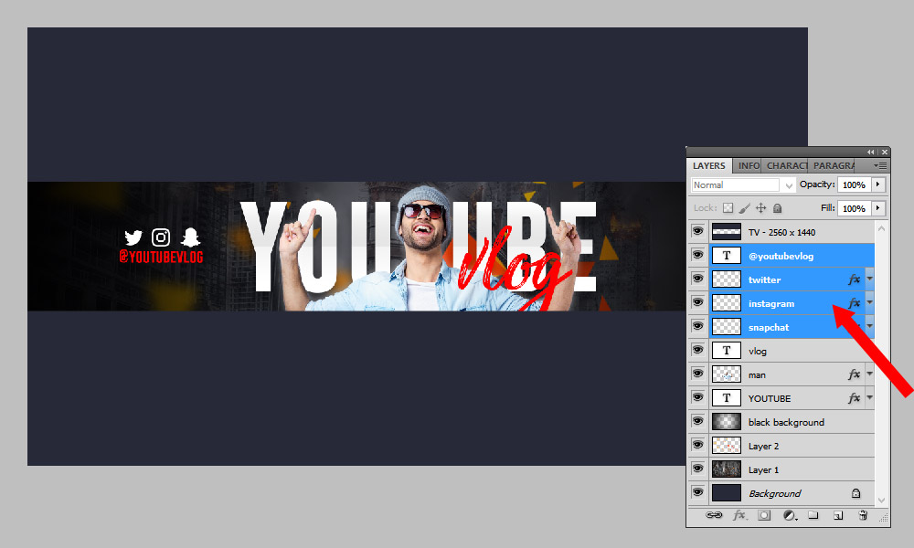 make a youtube banner