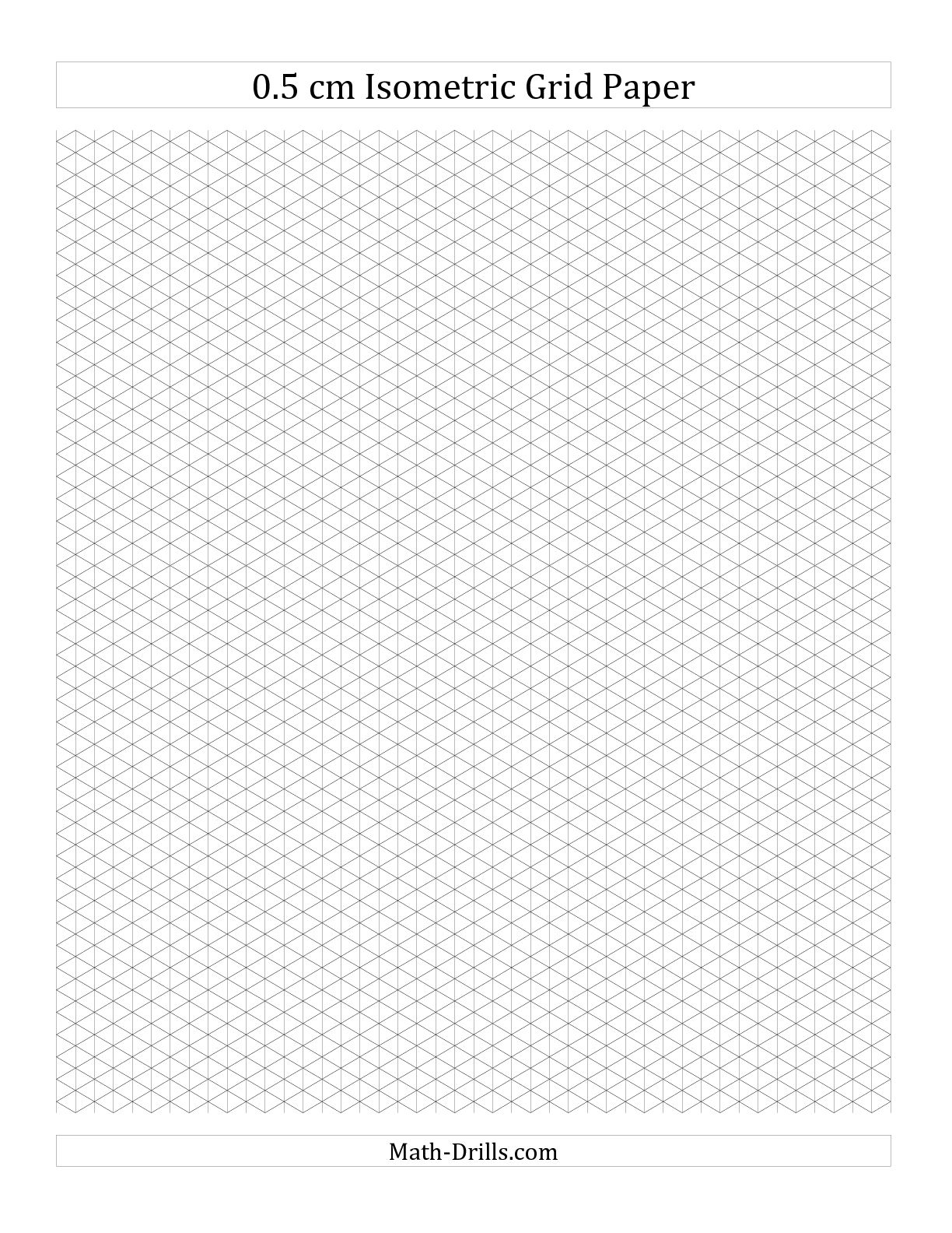 Printable isometric graph paper grid