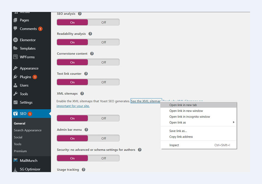 Yoast XML Sitemap