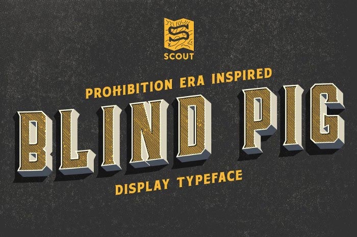 Blind Pig Display Font