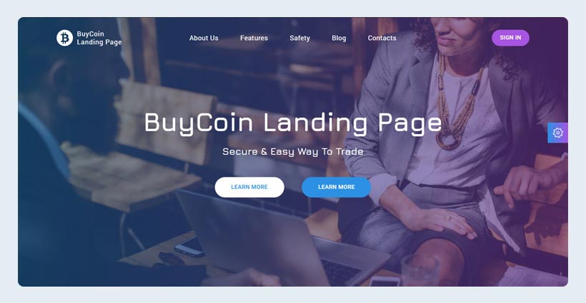 Cryptocurrency Landing Page