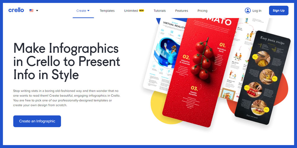 Crello – UX-Friendly Infographic Designer