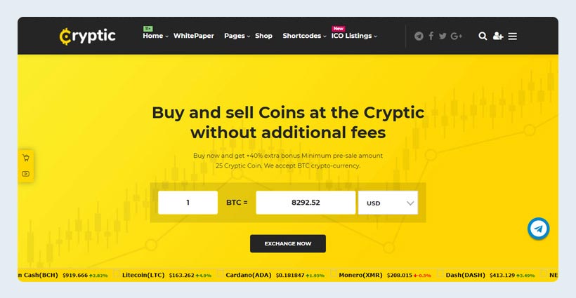 Cryptocurrency WordPress Theme