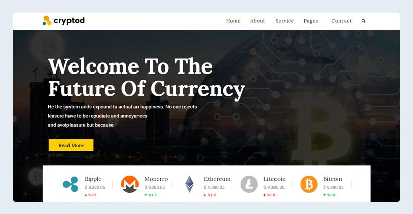 Crypto Currency & Bitcoin Template