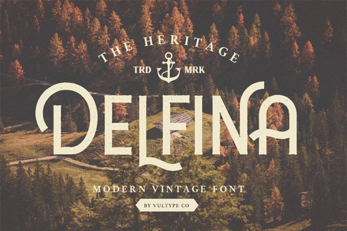 Delfina - Best Free Vintage Font