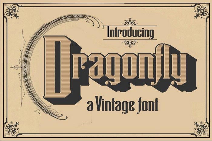 Dragonfly — A Vintage Font