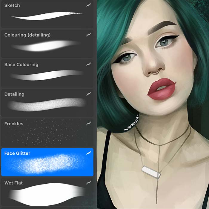 Free Brushes for procreate for portrait drawing