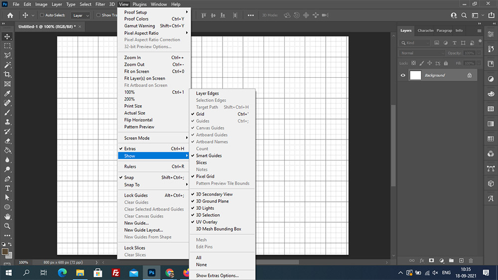 Grid Rulers in Photoshop