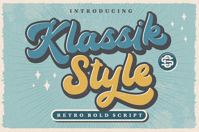 Klassik - Retro Bold Script Font Free