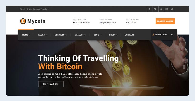 Bitcoin Crypto Currency Template