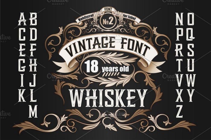 Vintage Label Font