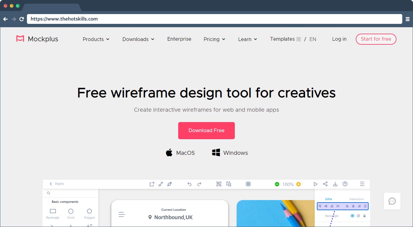 Mockplus - Free wireframe design tool for creatives