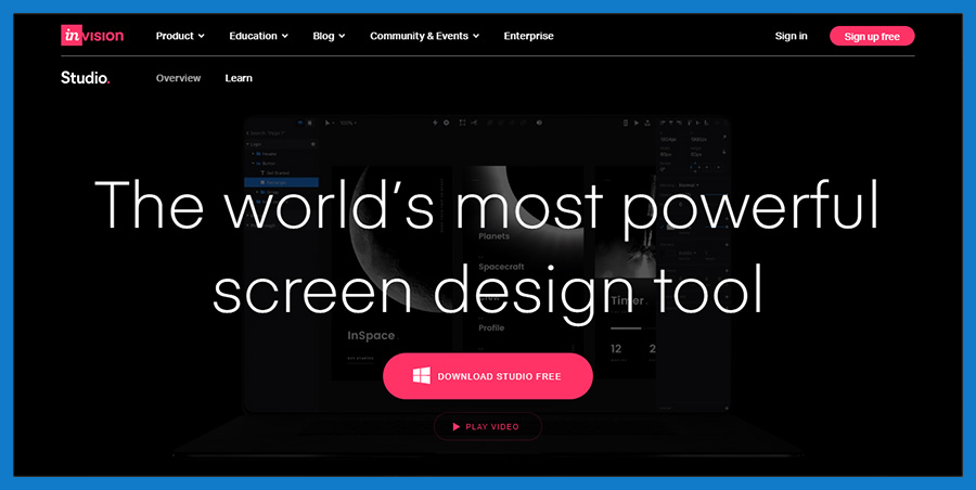 InVision Screen Design Tool