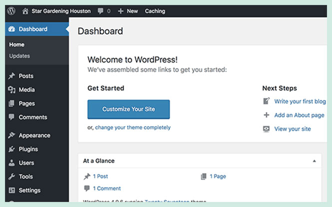 WordPress Dashboard