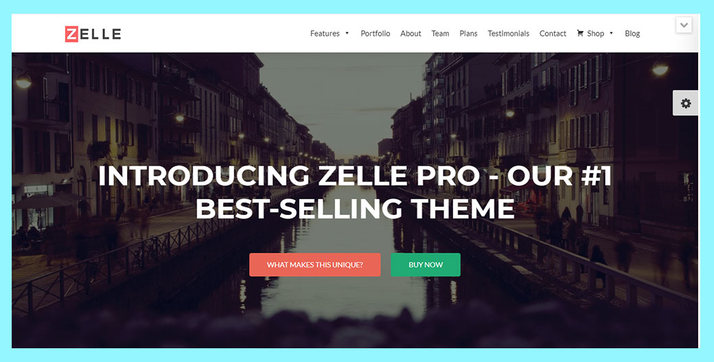 Zelle PRO - One Page WordPress Theme