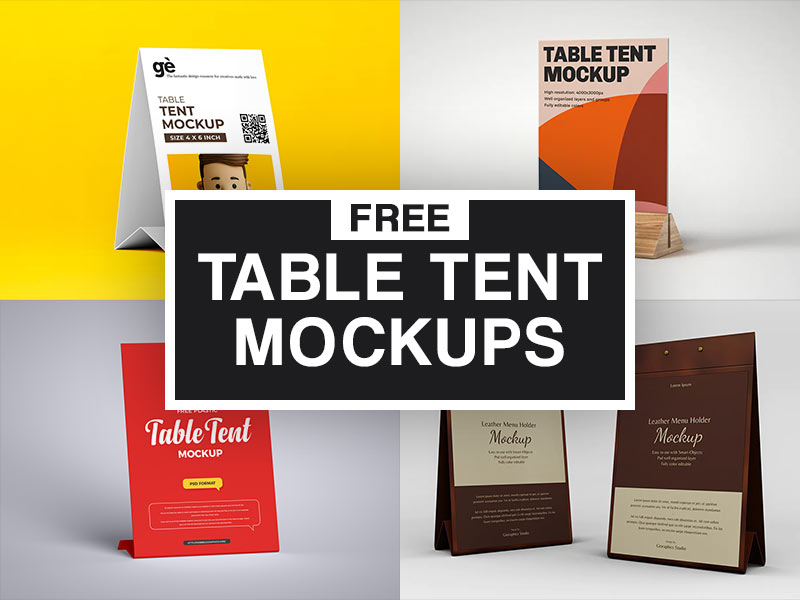Free Table Tent Mockups