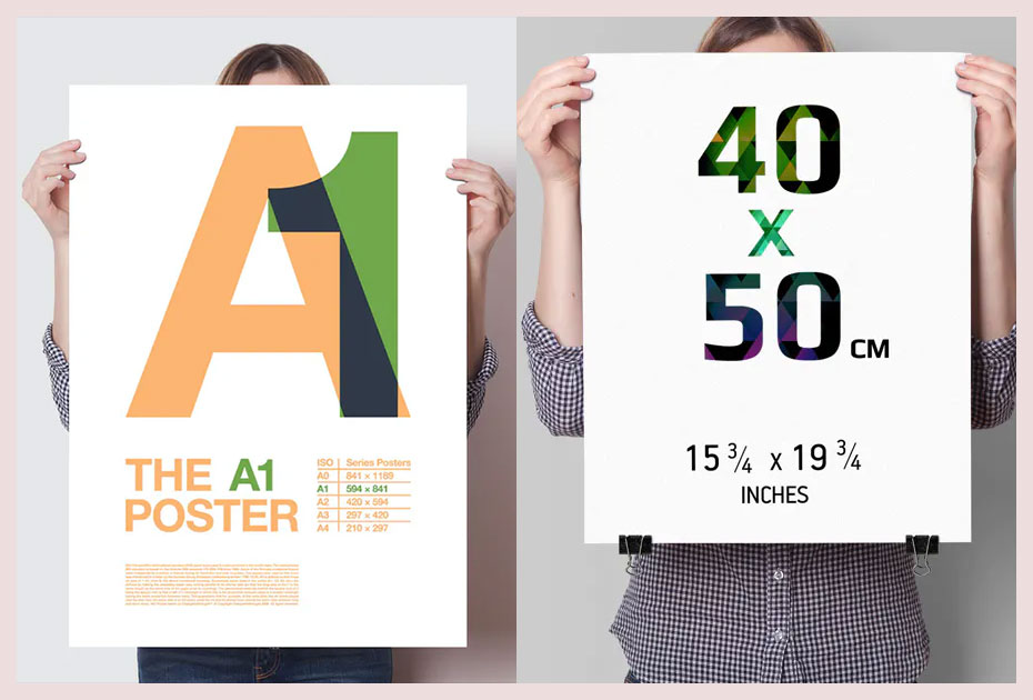 Poster Mockups with 12 Different Images
