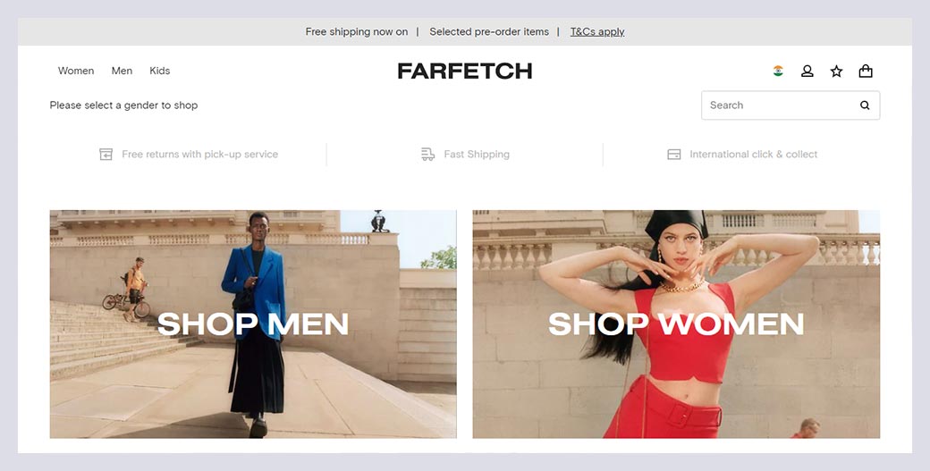 Farfetch Fashion Website