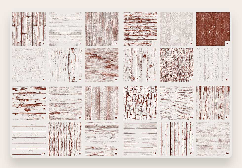 24 Seamless Wood Textures