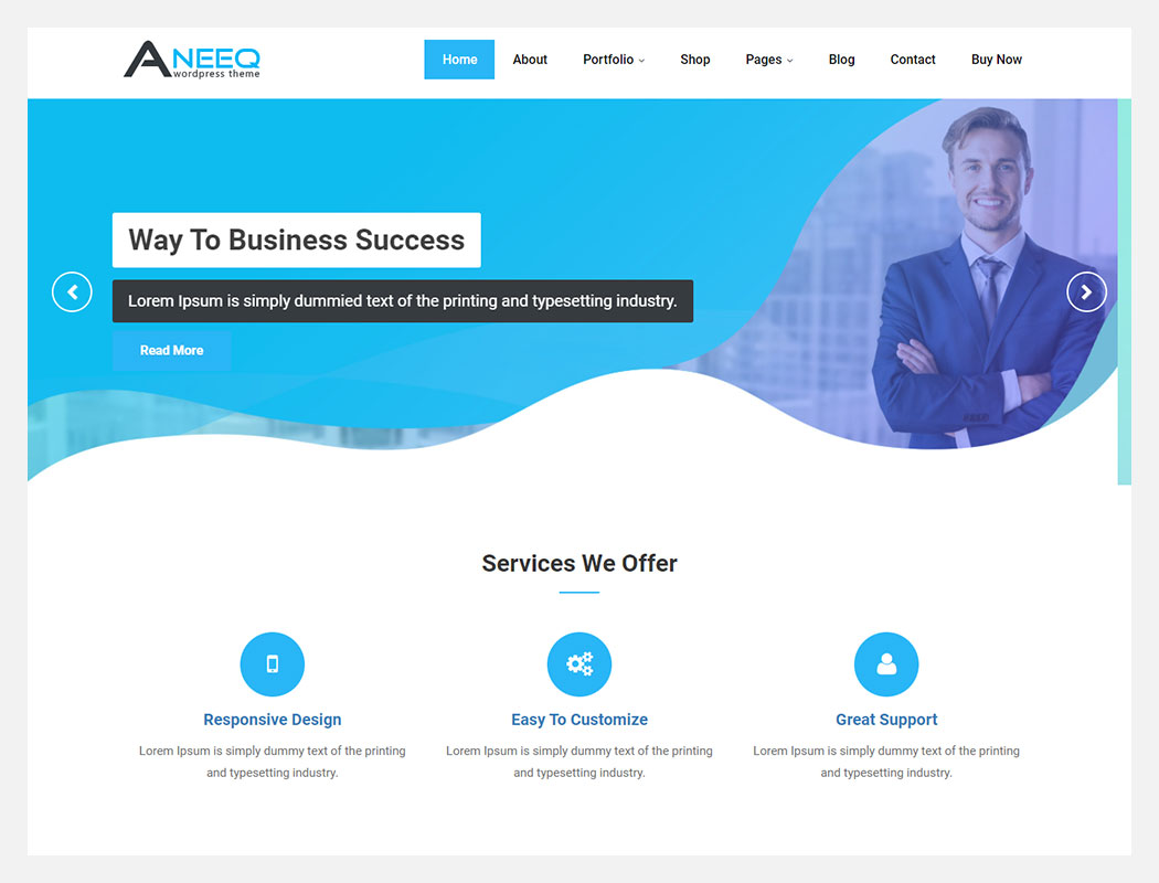 Aneeq - Free WordPress Website Theme