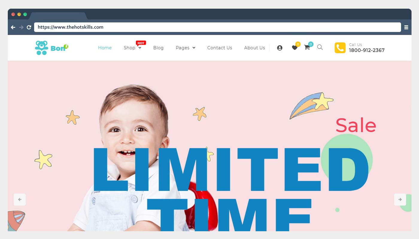 Bonbon Kids Store WooCommerce WordPress theme