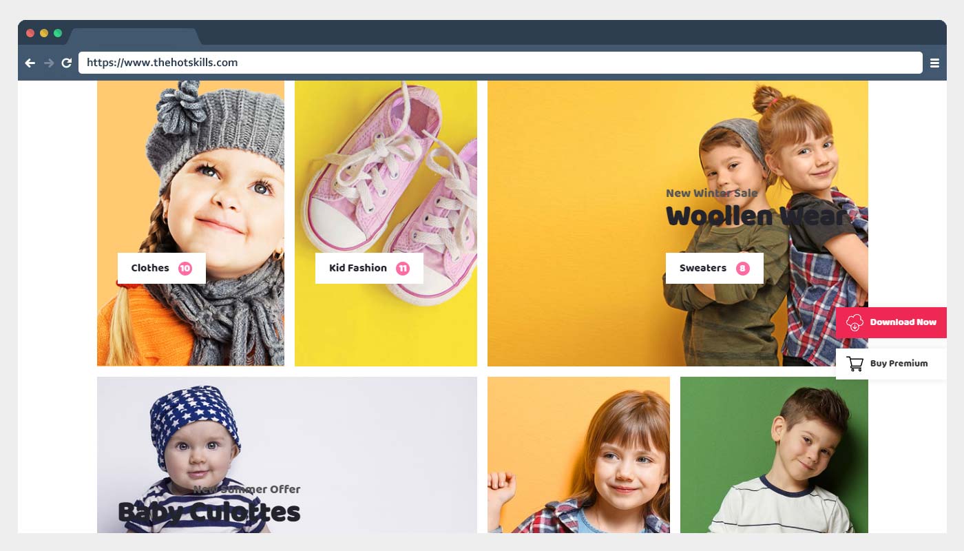 Free Baby and Kids Store WooCommerce Theme