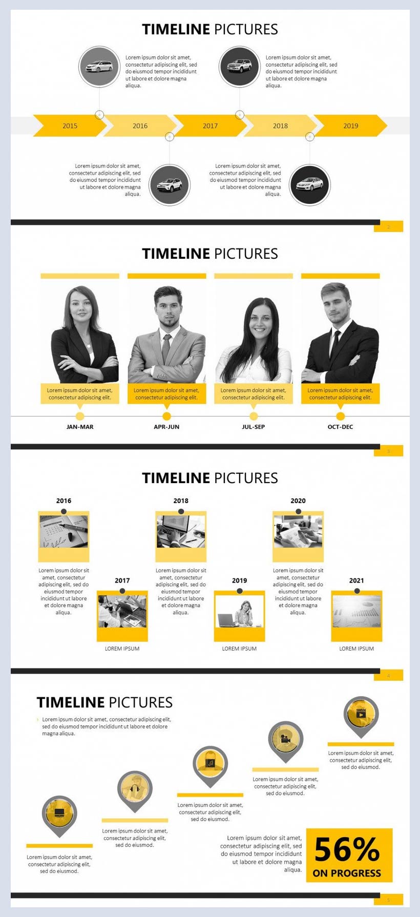 Timeline Pictures PowerPoint Template